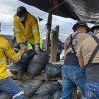 Unos 70 militares del Cuerpo de Ingenieros del Ejército se encargaron de las tareas de acopio y traslado del material.