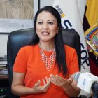 La directora del Sercop, Silvana Vallejo, en una entrevista pasada.