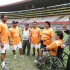 Carlos Luis Morales, exmeta de Barcelona, en una de sus visitas al estadio Monumental.