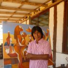 Olmedo Quimbita, nació en en Latacunga capital de la provincia de Cotopaxi. Ahora vive entre la comuna Olón y Guayaquil.