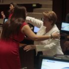 Decisión. El 13 de noviembre de 2018 el pleno de la Asamblea destituyó a Sofía Espín (rojo) y Norma Vallejo.