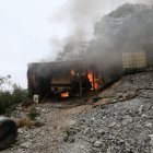 En Azuay se encontraron cinco campamentos y materiales para la labores de minería ilegal.