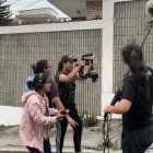 Tras cámaras de las filmaciones del largometraje "Guayaquil de mis amores", en Los Ceibos.