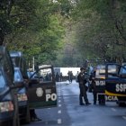 Police officers secure the area after Mexico City"s Public Security Secretary Omar Garcia Harfuch was wounded in an attacked in Mexico City, on June 26, 2020.  / AFP / PEDRO PARDO

 MEXICO-SECURITY-ATTACK
