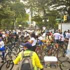 Actividad. La jornada contó con la participación de aproximadamente 500 ciclistas.