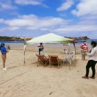 En las playas de Ayangue se efectuó la señalización de espacios.