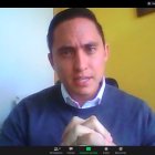 Sesión. Daniel Mendoza habló ante la Comisión desde la cárcel, en Quito.