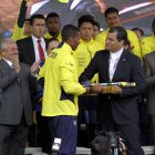 Rafael Correa siempre se identificó como un amante del fútbol, incluso invitó a los seleccionados ecuatorianos a Carondelet.