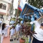 Actividades. Los moradores de la decimatercera etapa de la Alborada se alistan desde ya para las fiestas.