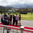 Ceremonia. Los tenientes coroneles durante la ceremonia de ascenso en la Escuela Superior de Policía.