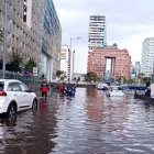 El martes 7 de julio se reportaron inundaciones en las calles cercanas a la Plataforma Financiera.