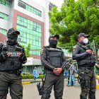 Resguardo. La diligencia fiscal se realizó en el hospital Abel Gilbert Pontón, donde permanece asilado Salcedo desde el 10 de junio.