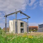 WESTERLOO. Bélgica se ha convertido en el primer país en Europa en construir una casa de varias alturas impresa en 3D sobre la ubicación final de la vivienda.