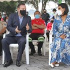 La alcaldesa participó hasta ayer en eventos públicos junto al director del ECU911, Juan Zapata.