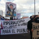 Sectores sociales marchan hoy, 16 de julio, en el centro de Quito.