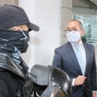 Luis Ortega, defensa de Eliseo Azuero, a su llegada este 17 de julio a la Fiscalía.