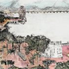 ‘Desde la ventana’, de Diana Gardeneira, es uno de los grabados de la exposición virtual.