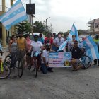 En el Barrio Garay no hubo desfile, sino un ciclopaseo en homenaje a la ciudad.