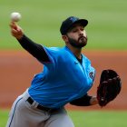 Pablo Lopez, pitcher de los Miami Marlins durante el cuestionado partido de exhibición del fin de semana donde 11 integrantes del equipo se habrían contagiado.