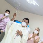 Inauguración. La obra fue estrenada este 30 de julio. Un sacerdote bendijo el lugar, al que acudieron las autoridades de la ciudad.