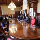 El presidente Lenín Moreno, autoridades del Gobierno y representante de la AME nacional,se reunieron el pasado miércoles