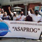 La Asociación de Artistas Profesionales del Guayas, en plantón.