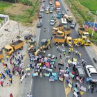 El ingreso a Santa Lucia estuvo cerrado.