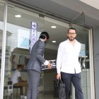 Héctor Vanegas, abogado de Sheinman Oren, a la salida de la audiencia el pasado 31 de julio, en Santa Elena.