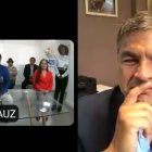 Rafael Correa observó y participó de la transmisión de la presentación del binomio.