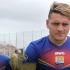 Carlos Garcés (d) junto a Francisco Silva, cuando jugaban en Delfín.