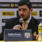 Aquiles Álvarez, dirigente de Barcelona, hace un pedido especial a la hinchada del Ídolo.