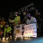 Ciclistas organizaron un plantón para pedir justicia por la muerte de Santiago Jaramillo.