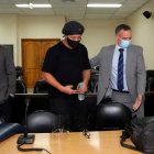 El brasileño se presentó a la audiencia con todas las medidas preventivas