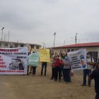 Los moradores de la urbanización realizaron un plantón pacífico.