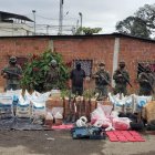 En varios campamentos mineros del cantón Camilo Ponce Enríquez los militares encontraron material sin documentos habilitantes.