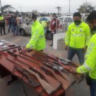 Hecho. Estas son algunas de las armas encontradas durante los operativos.