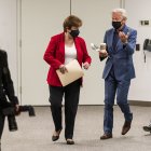 Kristalina Georgieva (centro), directora del FMI, publicó este 9 de septiembre un editorial en la revista Foreign Policy.