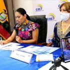 La presidenta del CNE cumple agenda en provincias de la amazonía, en donde se reúne con autoridades locales.