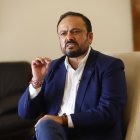 El precandidato a la Presidencia, Paúl Carrasco, en las instalaciones de EXPRESO.