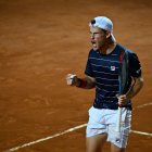 Diego Schwartzman celebra luego de eliminar a Rafael Nadal del Masters 1.000 de Roma.