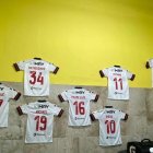Las camisetas de los jugadores de Flamengo con coronavirus estuvieron en el Monumental.