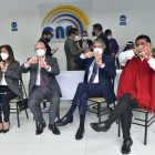 Guillermo Lasso estuvo acompañado de su binomio Alfredo Borrero y el asambleísta Luis Pachala.