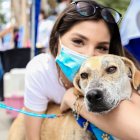 Este, fue uno de los perros que fue rescatado en la feria del pasado sábado.