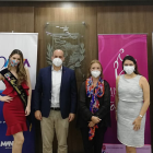 Cristina Hidalgo, Miss Ecuador 2019; Agustín Intriago, alcalde de Manta; María del Carmen de Aguayo, directora de la Organización Miss Ecuador y Brenda Terán, representante de hotel Wyndham.
