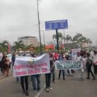 El lunes, cañicultores protestaron en Guayaquil.