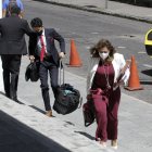 Defensa. La exjueza nacional Gladys Terán defiende a Marco Rodas, excoordinador Jurídico de Senagua.