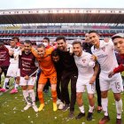 Los jugadores de Liga de Quito celebran el pase a la final del campeonato local