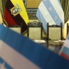 El sillón de Olmedo es el lugar que toma Viteri en las sesiones, que por la pandemia son virtuales.