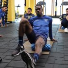 El defensor del Santo Laguyna mexicano, Félix Torres, entrenó ayer a las órdenes del DT.