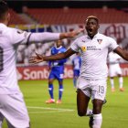 Cristian Martínez Borja, delantero de Liga de Quito, forma parte del once ideal de la primera etapa del campeonato nacional.